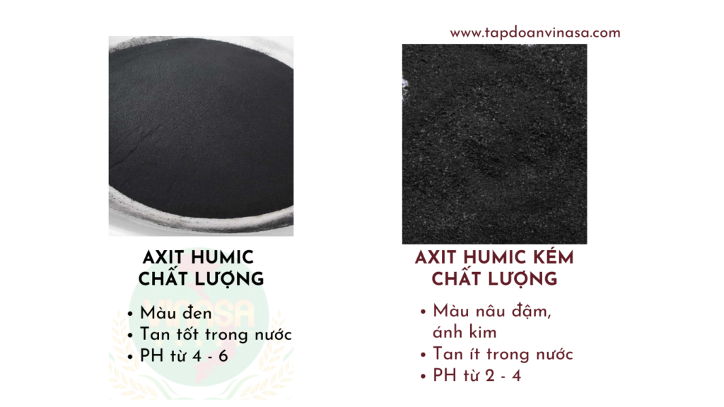 CÁCH PHÂN BIỆT HUMIC CHẤT LƯỢNG VINASA